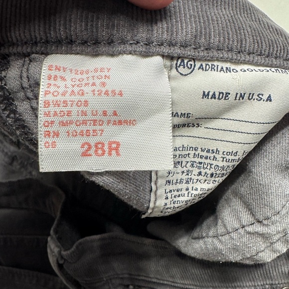 AG Adriano Goldschmied Corduroy Pants Womens 28R Brown Stevie Slim Straight Fit - Picture 6 of 7